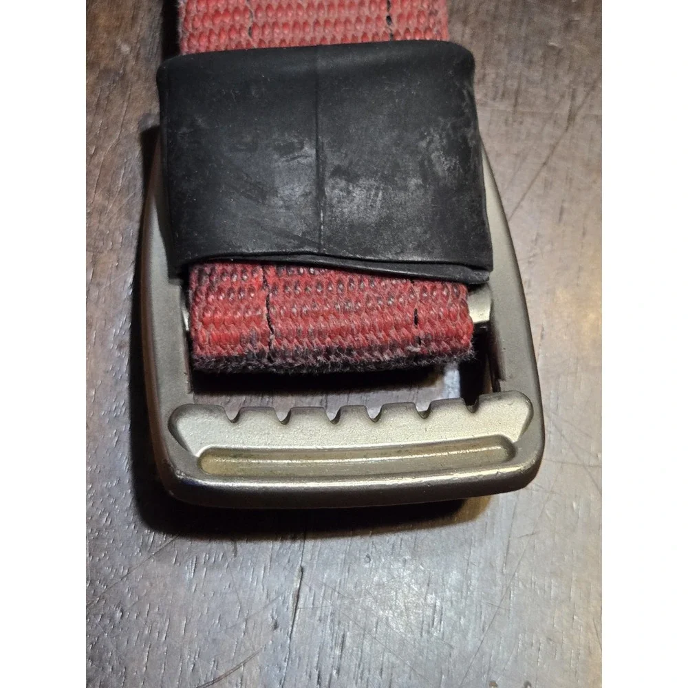 Ladder 34 Recycled Fire Hose Belt Adjustable Red Grip Decommissioned Web Buckle
